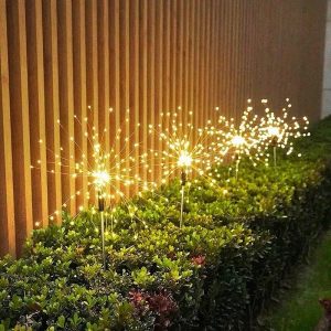 Outdoor Solar Lights Solar Fireworks Lamp Garden Decoration Outdoor Garden 90/120/150 LEDs Lawn Light New Year Christmas Lights